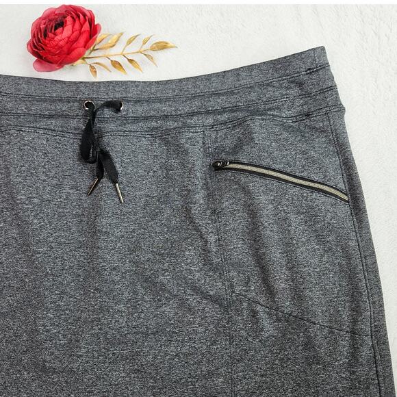 Tangerine Skort Size XXL 2XL Drawstring Waist Zip Pockets Gray Athleisure Pullon - Picture 5 of 14